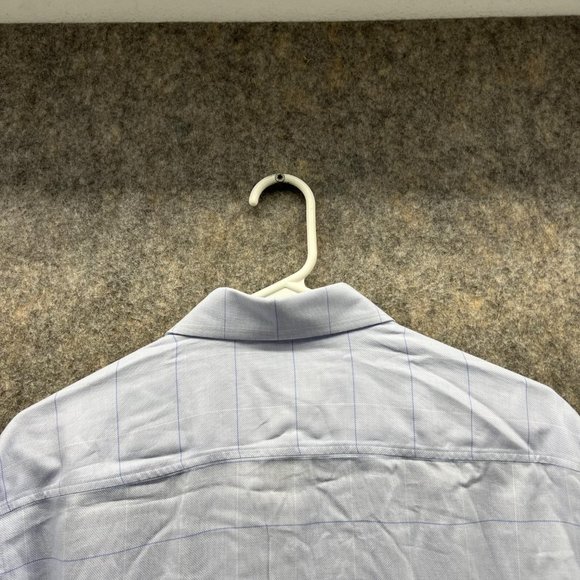 Hugo Boss Shirt Men 39 Blue Casual Button Down Outdoors Dress Slim Fit Check - Picture 2 of 12